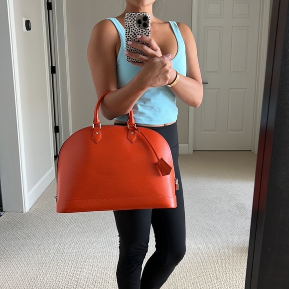 Louis Vuitton Alma GM in orange Epi Leather - Picture 11 of 11